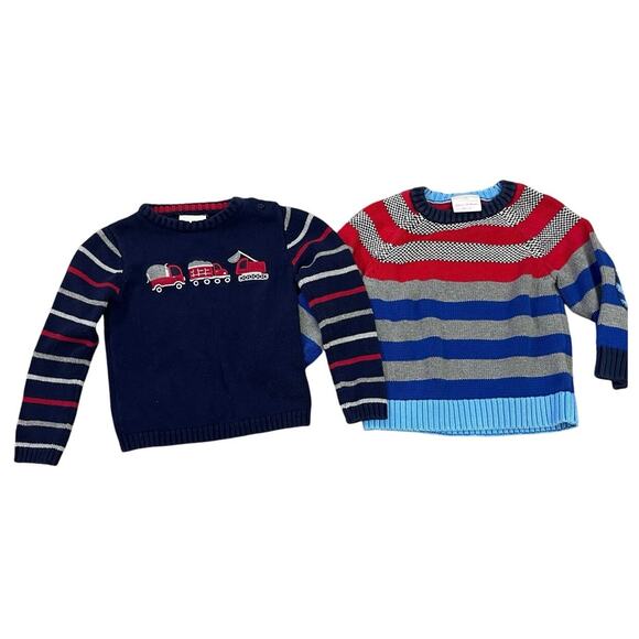 Hanna Andersson Other - Hanna Andersson Toddler Boys Sweater Bundle Size 3T, Striped Knit Construction